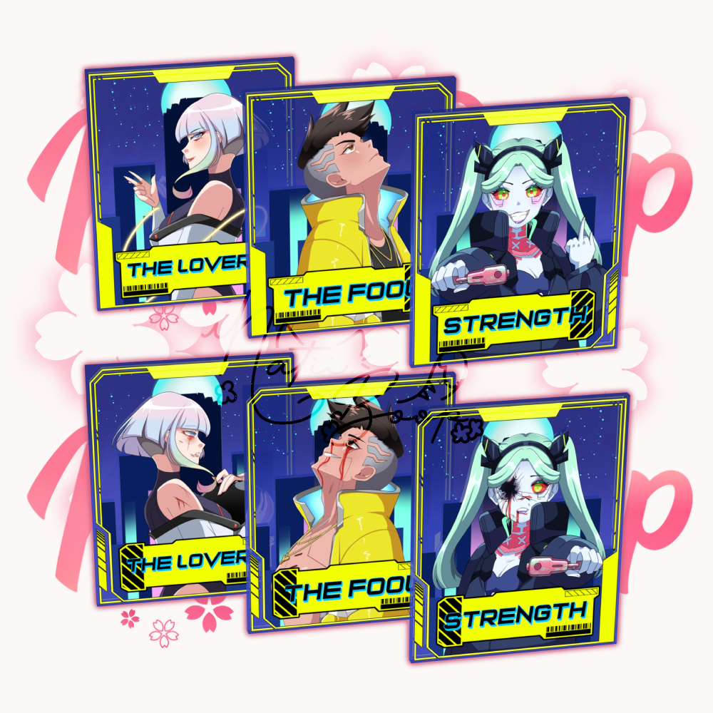 Cyberpunk Tarot Keychains