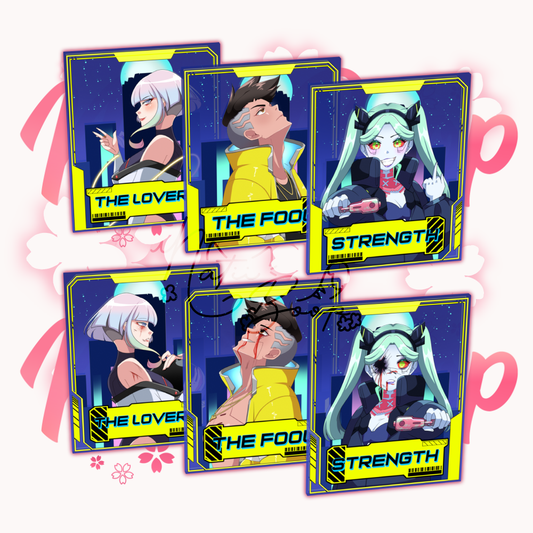 Cyberpunk Tarot Keychains